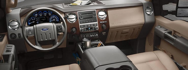 LARIAT in Adobe premium leather trim. High-end features including Ford SYNC? with MyFord Touch? and the 4.2-inch LCD productivity screen come standard in the LARIAT model.